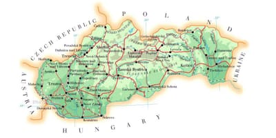 ನಕ್ಷೆ ಸ್ಲೋವಾಕಿಯಾ ಸ್ಕೀ ರೆಸಾರ್ಟ್ಗಳು